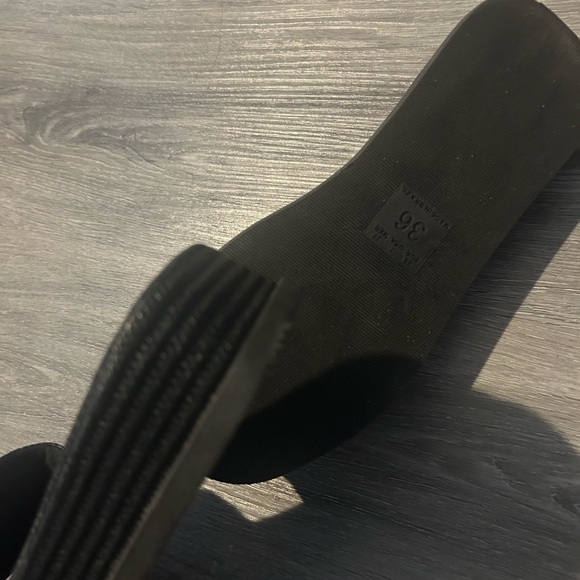 Raphaela  Black Sandals with Silver Detail - Picture 9 of 9